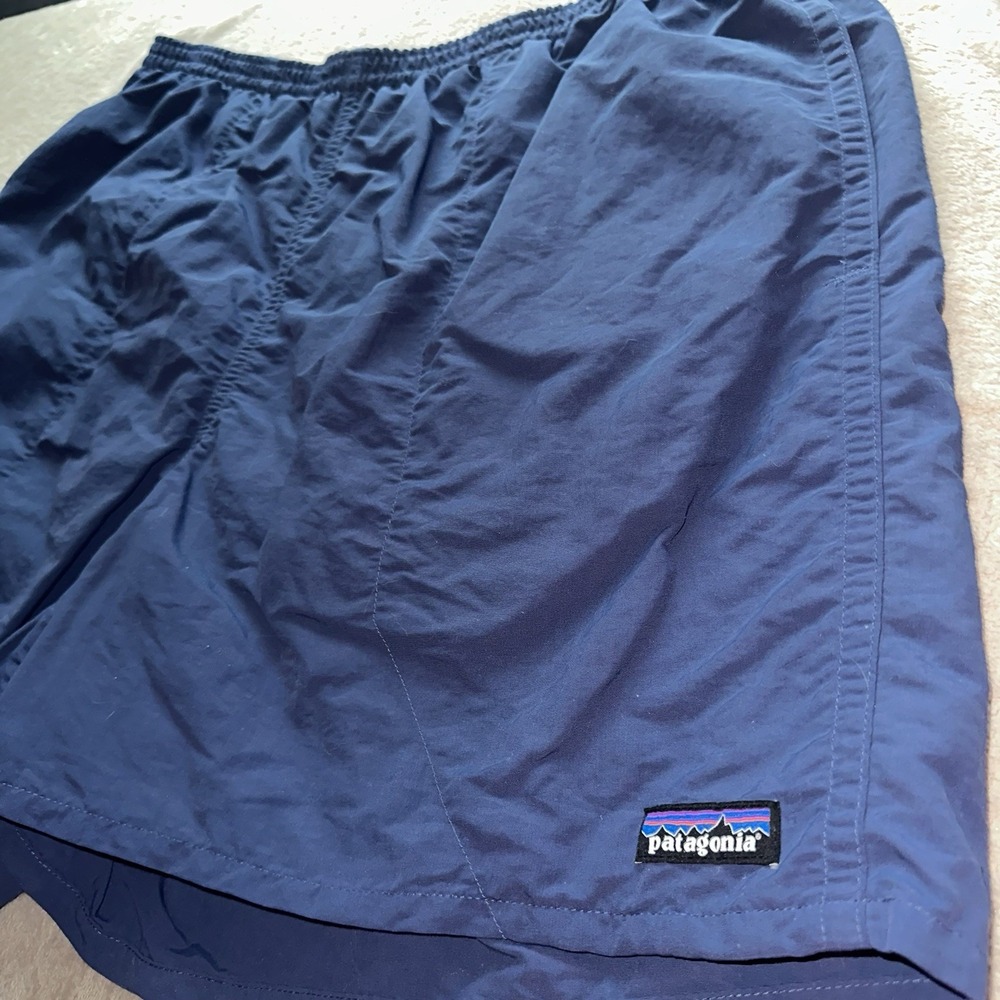 Patagonia Mens Blue Lined Swim Trunks Shorts XXL Solid Beach Outdoor